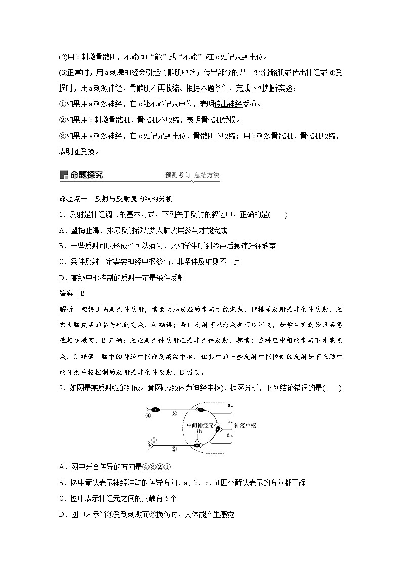 2020版高考生物大一轮人教讲义：第八单元 第24讲 通过神经系统的调节第3页