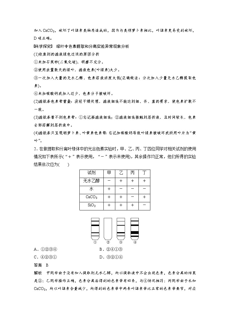 2020版高考生物大一轮人教讲义：第三单元 第9讲 光与光合作用第3页