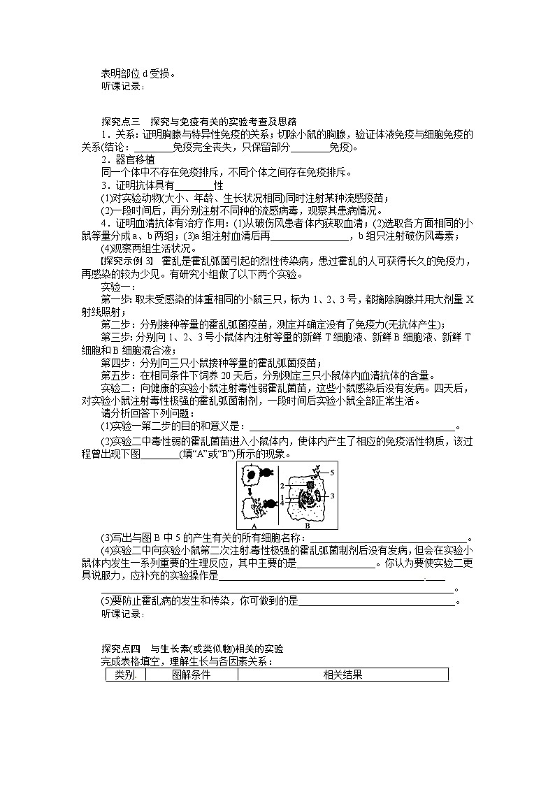 高考生物大一轮复习学案+作业第八单元专题学案39生命活动调节知识拓展03