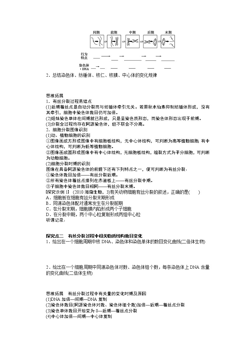 高考生物大一轮复习学案+作业第四单元 学案15细胞的生命历程03