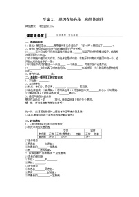 高考生物大一轮复习学案+作业第五单元 学案21 基因在染色体上和伴性遗传