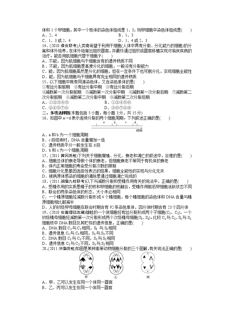 高考生物大一轮复习学案+作业第四单元 单元检测03