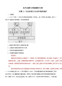 高考试题分项版解析生物 专题12 生态系统与生态环境的保护（解析版）