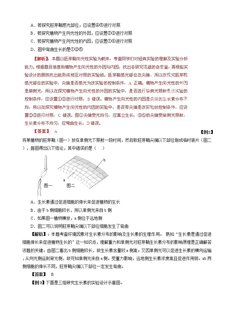 高考生物复习夺标学案：专题10 植物的激素调节02