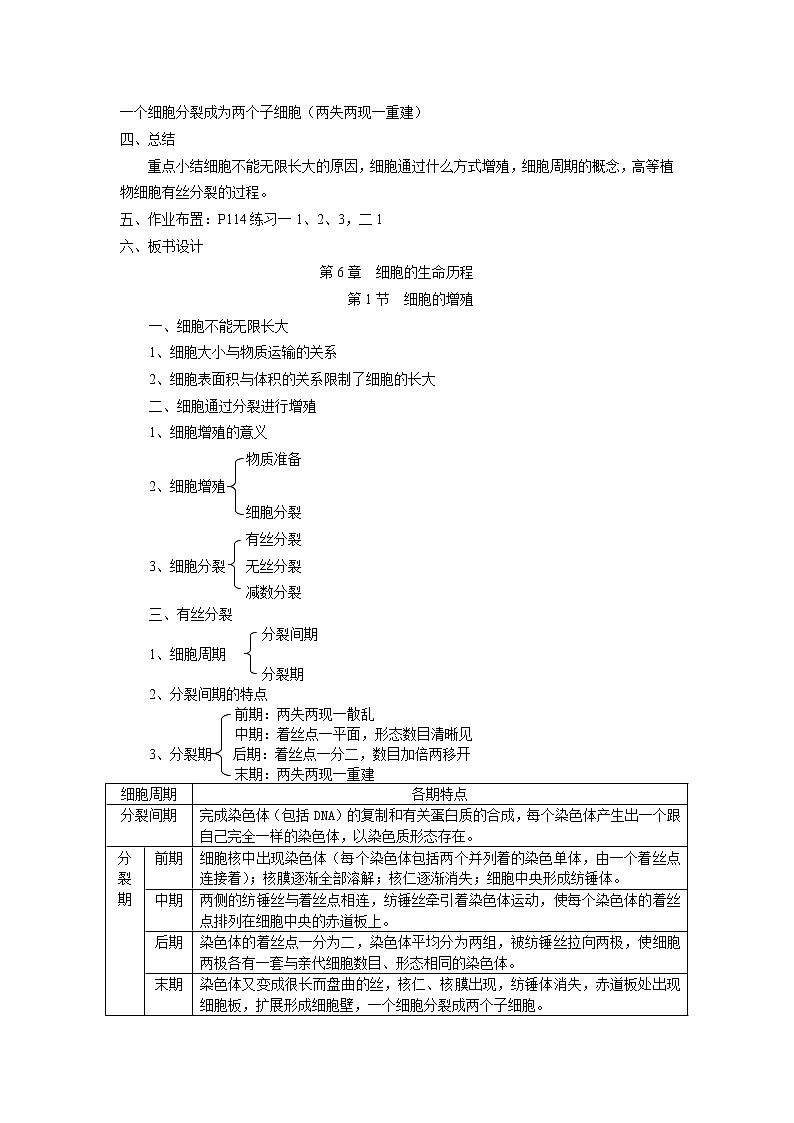 6.1《细胞的增殖》教案（新人教版必修1）03