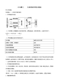 高三生物复习学案：专题5 个体的稳态与调节3 人体的内环境与稳态