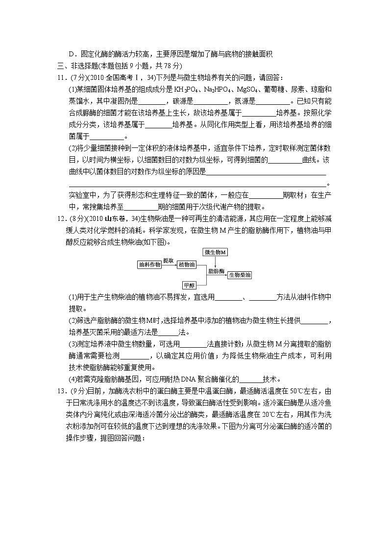 专题9　生物技术实践 训练03