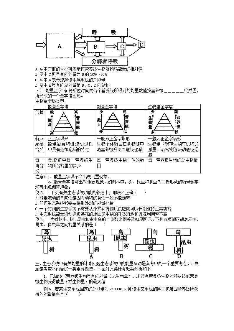 新人教版高中生物必修三第五章第2节《生态系统的能量流动》导学案03