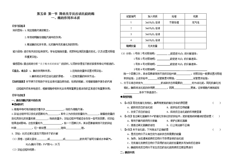 17.第五章 第一节 酶1 学案01