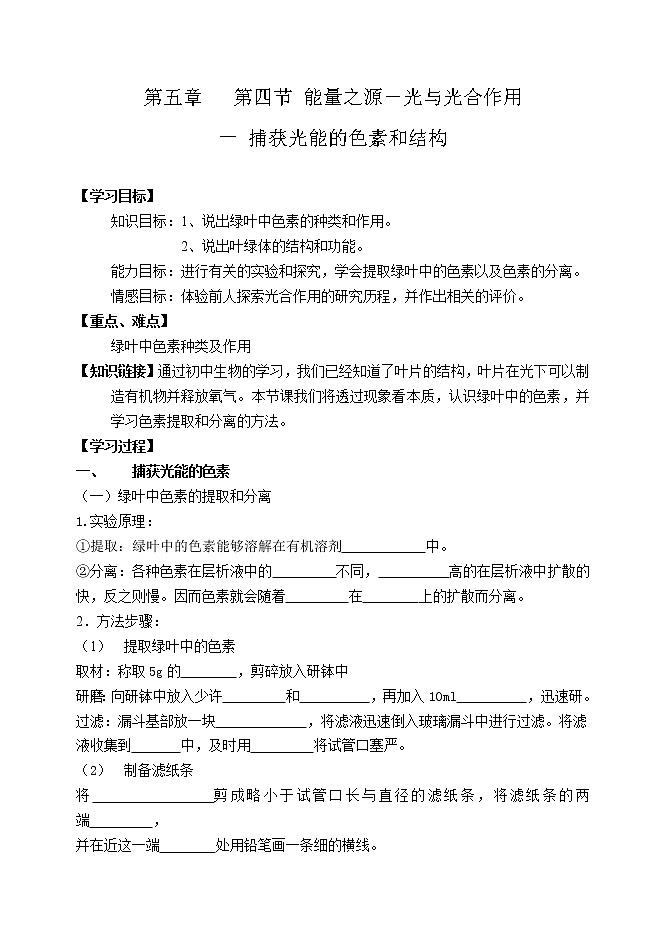 22.第五章 第四节 光合作用1 学案01