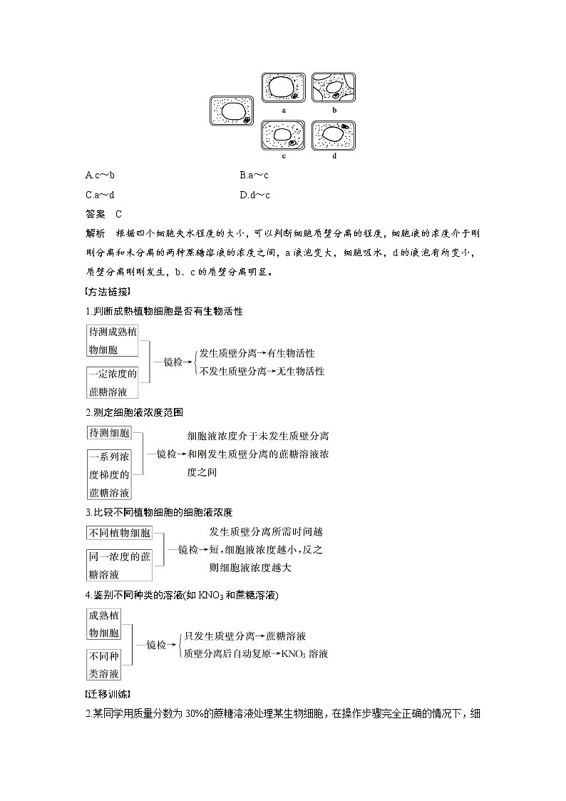 生物人教版必修1习题：章末整合（四） word版含解析03