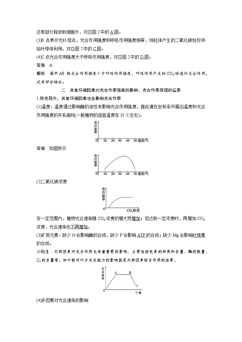 生物人教版必修1习题：5.4.3 光合作用的影响因素和原理的应用 word版含解析03