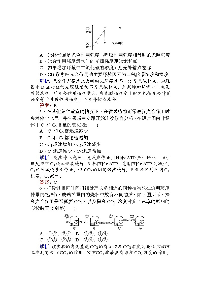 高中生物必修1（新课标）分层落实训练：5.4能量之源——光与光合作用.2+Word版含解析02