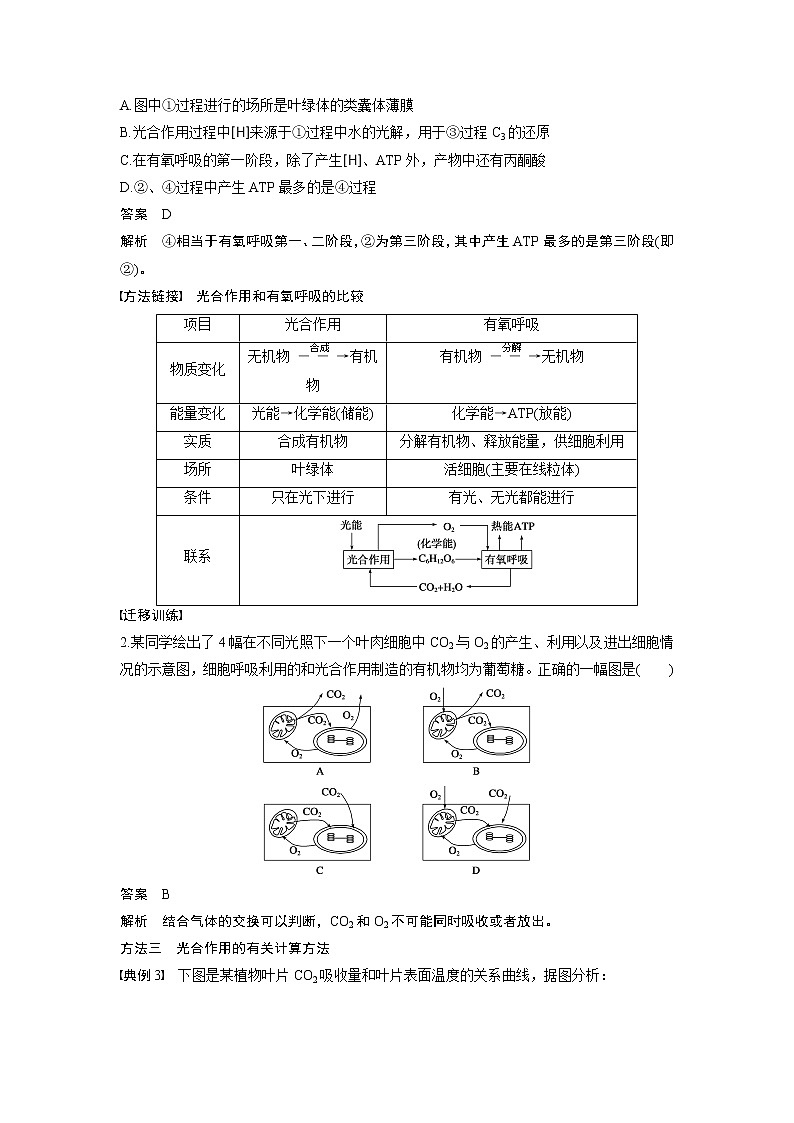生物人教版必修1习题：章末整合（五） Word版含解析03