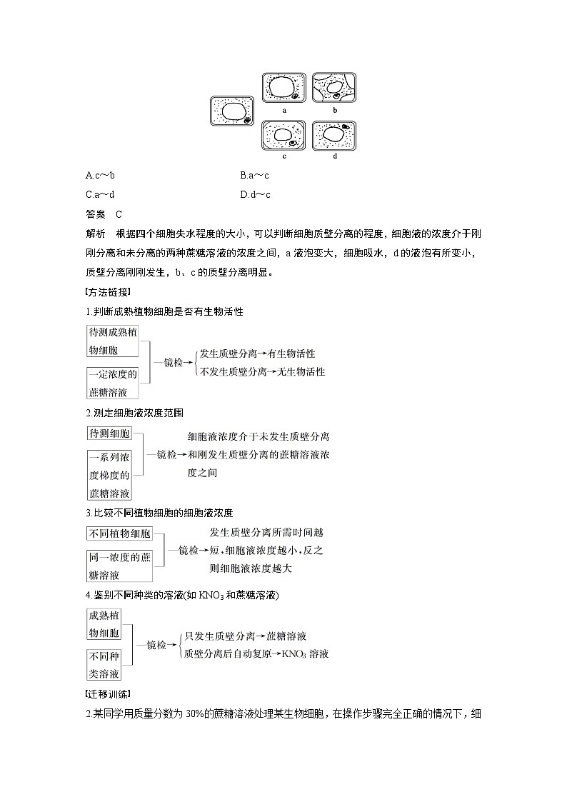 生物人教版必修1习题：章末整合（四） Word版含解析03