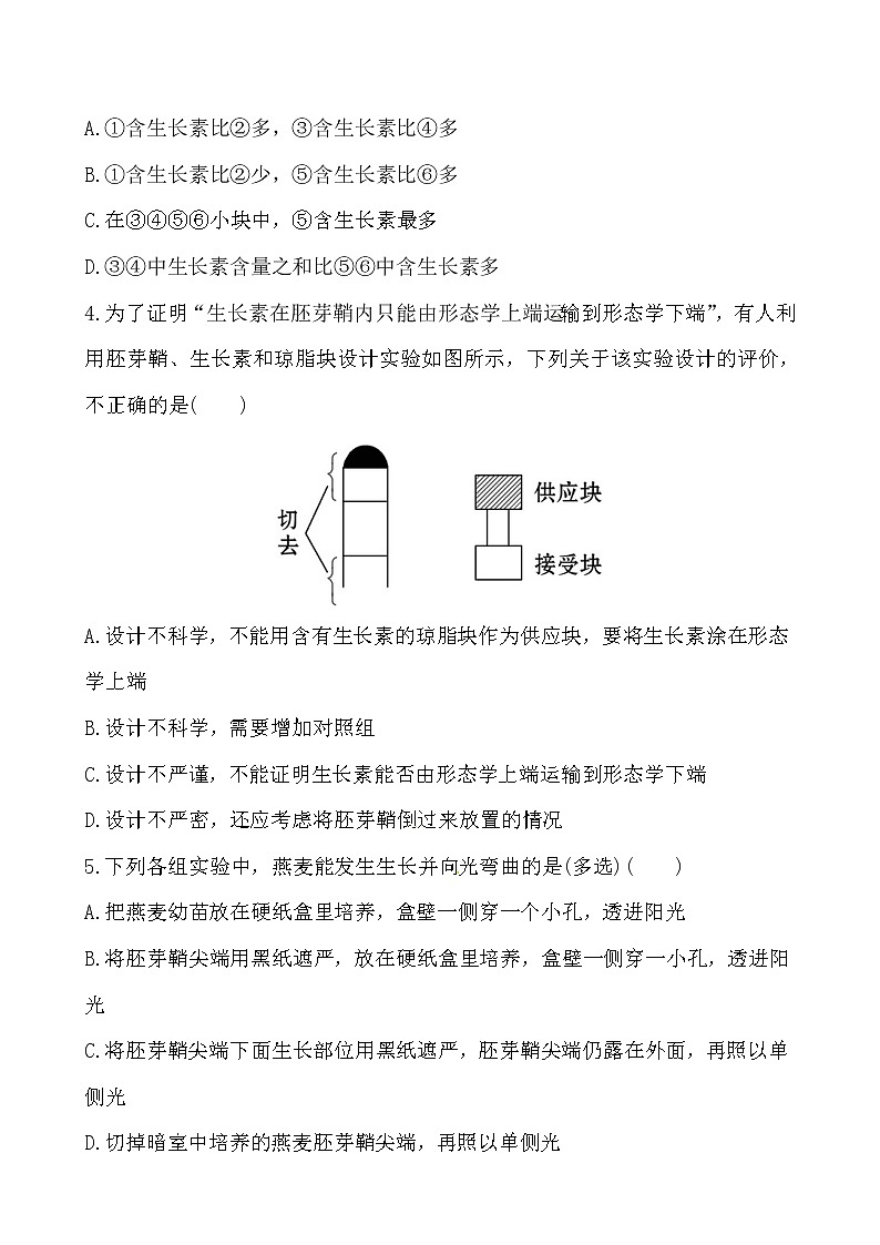 新人教版高中生物必修三课时提能演练(七) 3.1第2页
