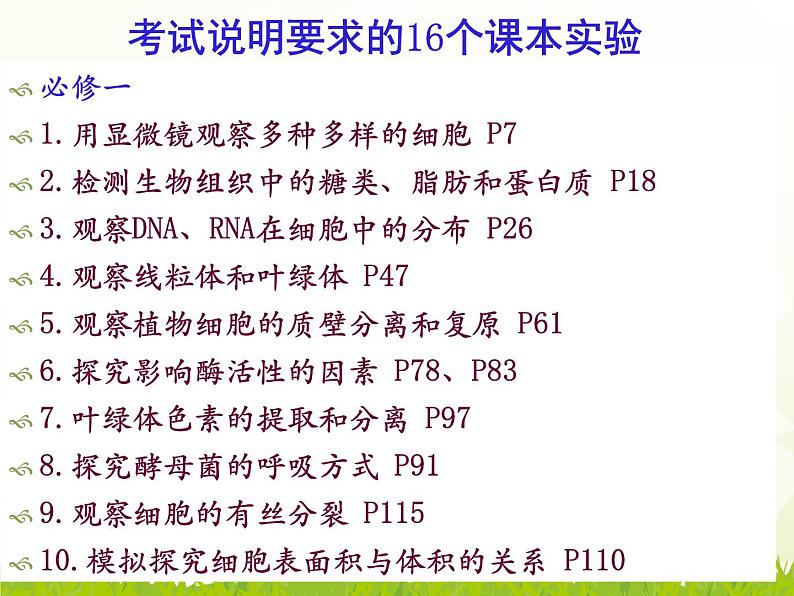 高中生物实验专题复习(整理高考生物学全部实验)第2页