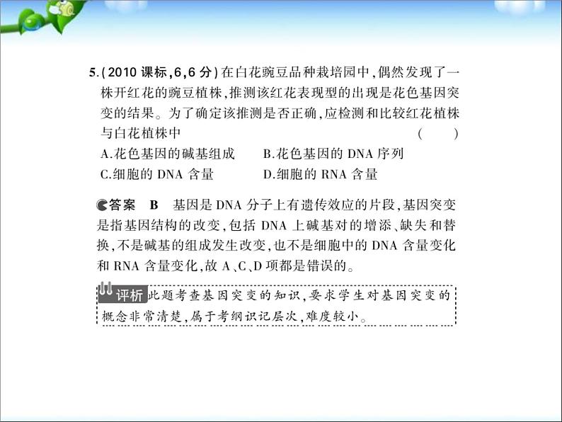 高考生物一轮复习课件：专题14_基因重组与基因突变第8页