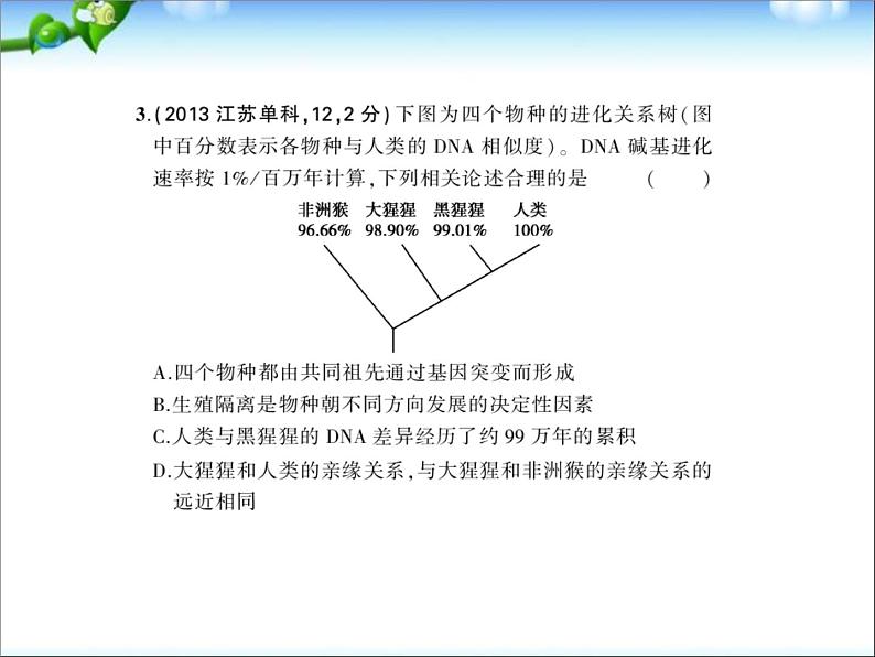 高考生物一轮复习课件：专题16_生物的进化05