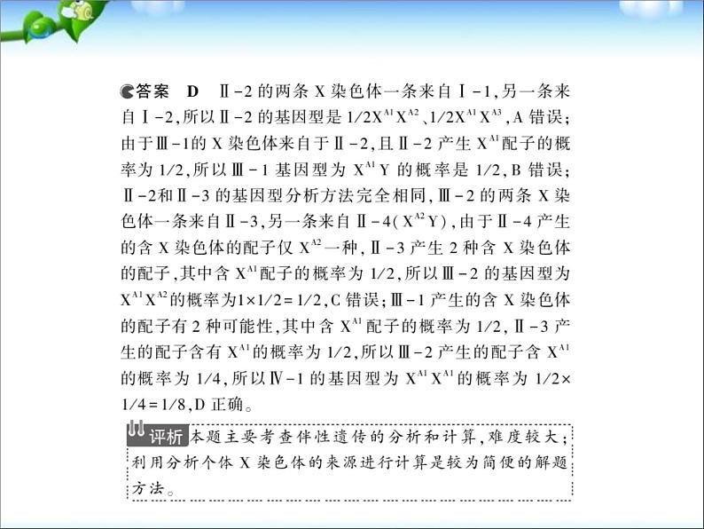 高考生物一轮复习课件：专题13_伴性遗传与人类遗传病03