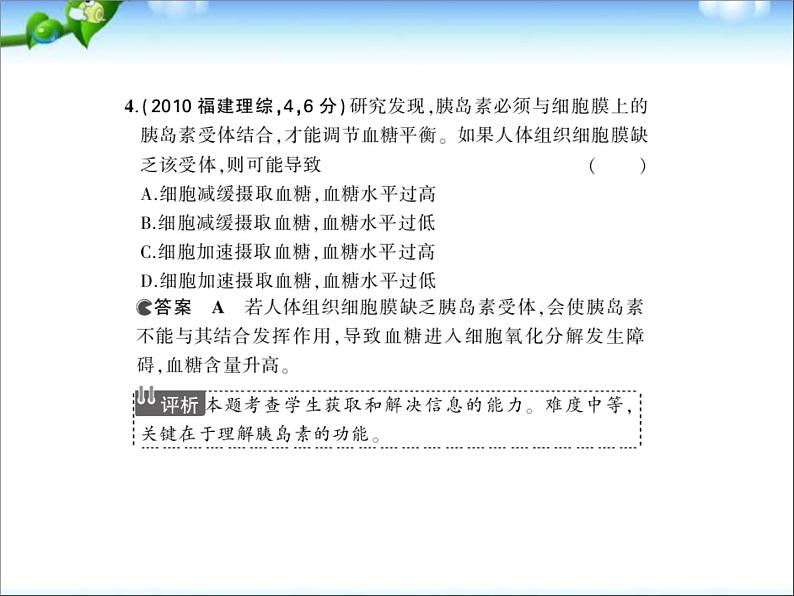 高考生物一轮复习课件：专题19_人和高等动物的体液调节06