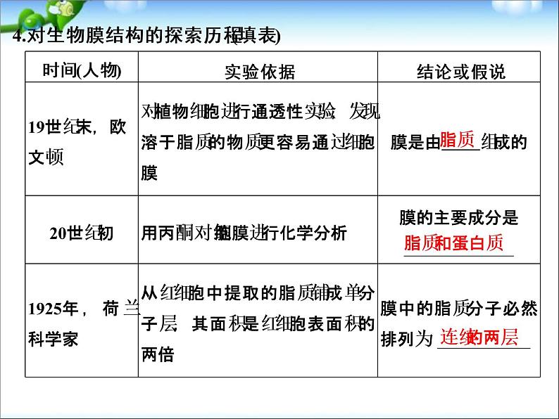 高考生物一轮复习_第2单元_细胞的基本结构与物质运输_第5讲_细胞膜与细胞核课件_新人教版05