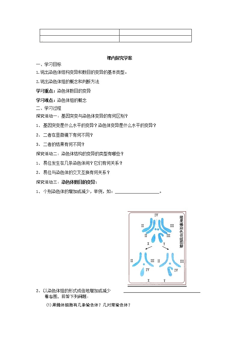 人教版（新课标）高中生物必修二第五章第2节《染色体变异》导学案（1）02