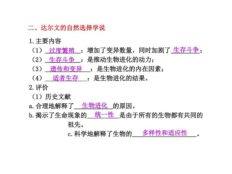 【人教版】高中生物必修二《 7.1 现代生物进化理论的由来》课件05