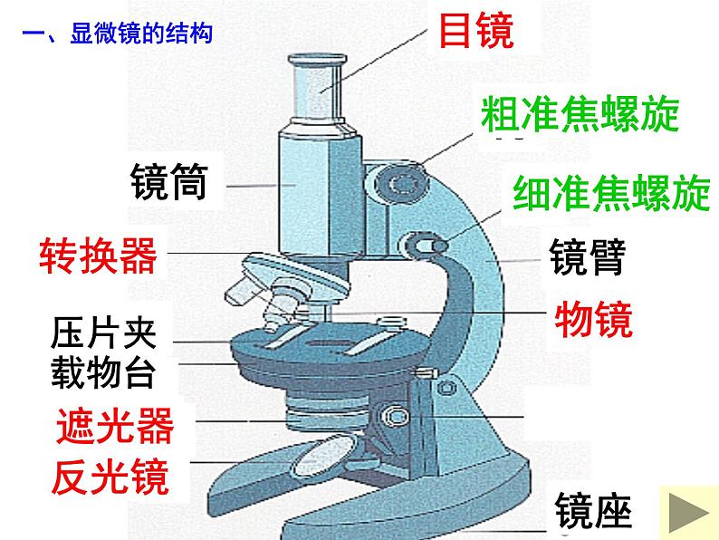 人教版高一生物必修1课件：第一章 显微镜的使用03