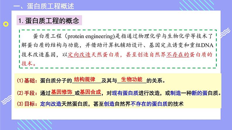 2021年春人教版高二生物选修三课件：1.4 蛋白质工程的崛起05