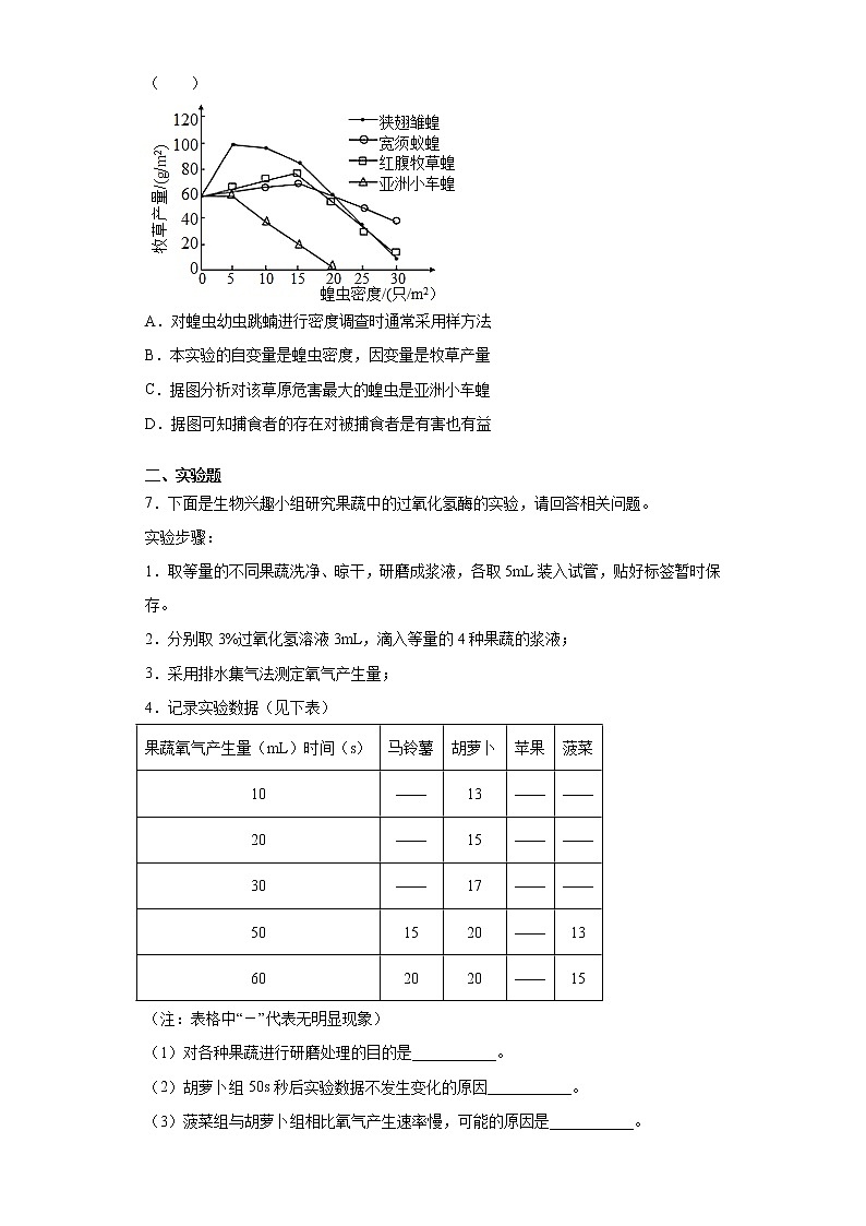 2021届安徽省蚌埠市高三三模理综生物试题（word版 含答案）02