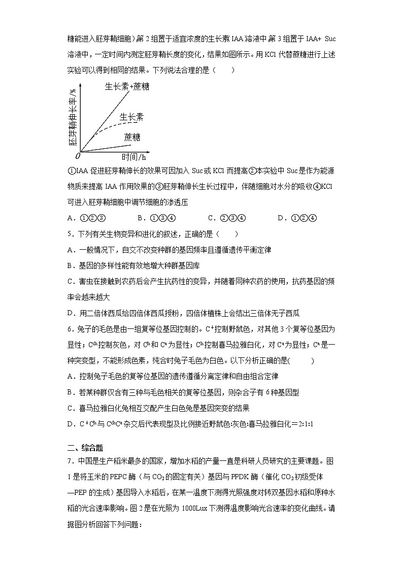 宁夏银川市六盘山市2020-2021学年高三下学期第二次模拟测试理综生物试题（word版 含答案）第2页