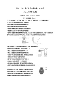 江苏省沭阳县修远中学2020-2021学年高二下学期第一次联考生物试题