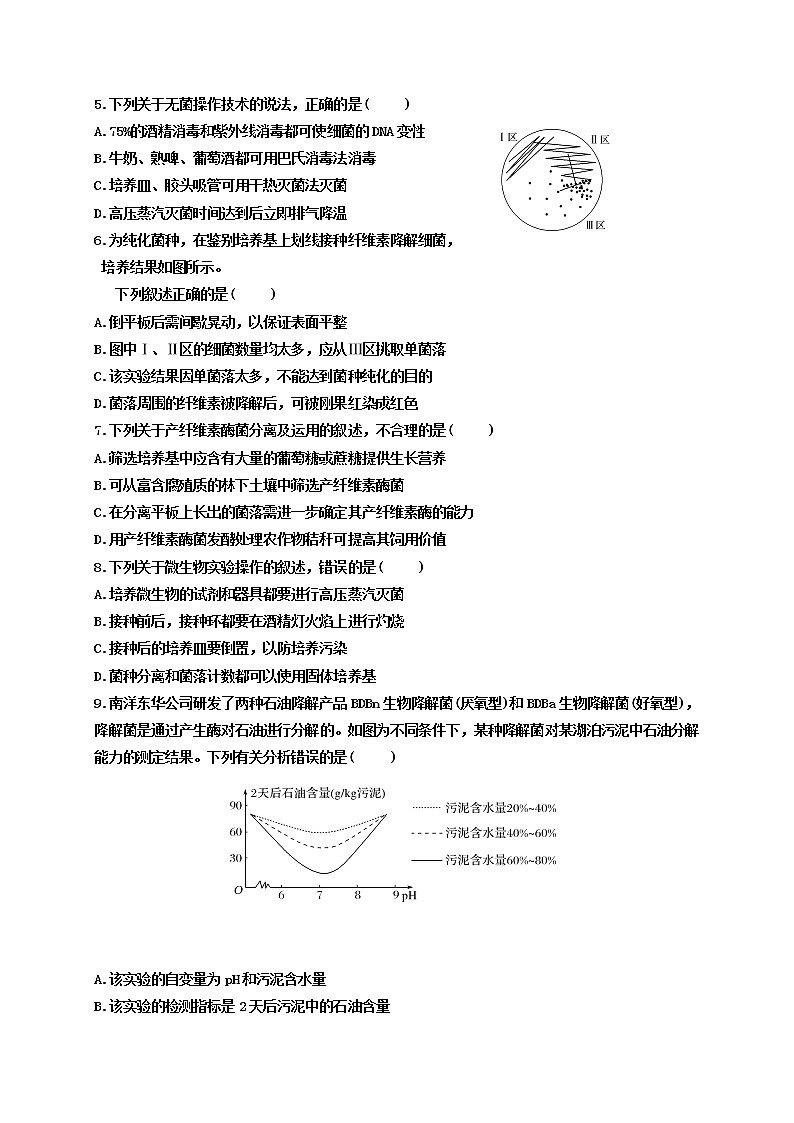 江苏省沭阳县修远中学2020-2021学年高二下学期第一次联考生物试题02