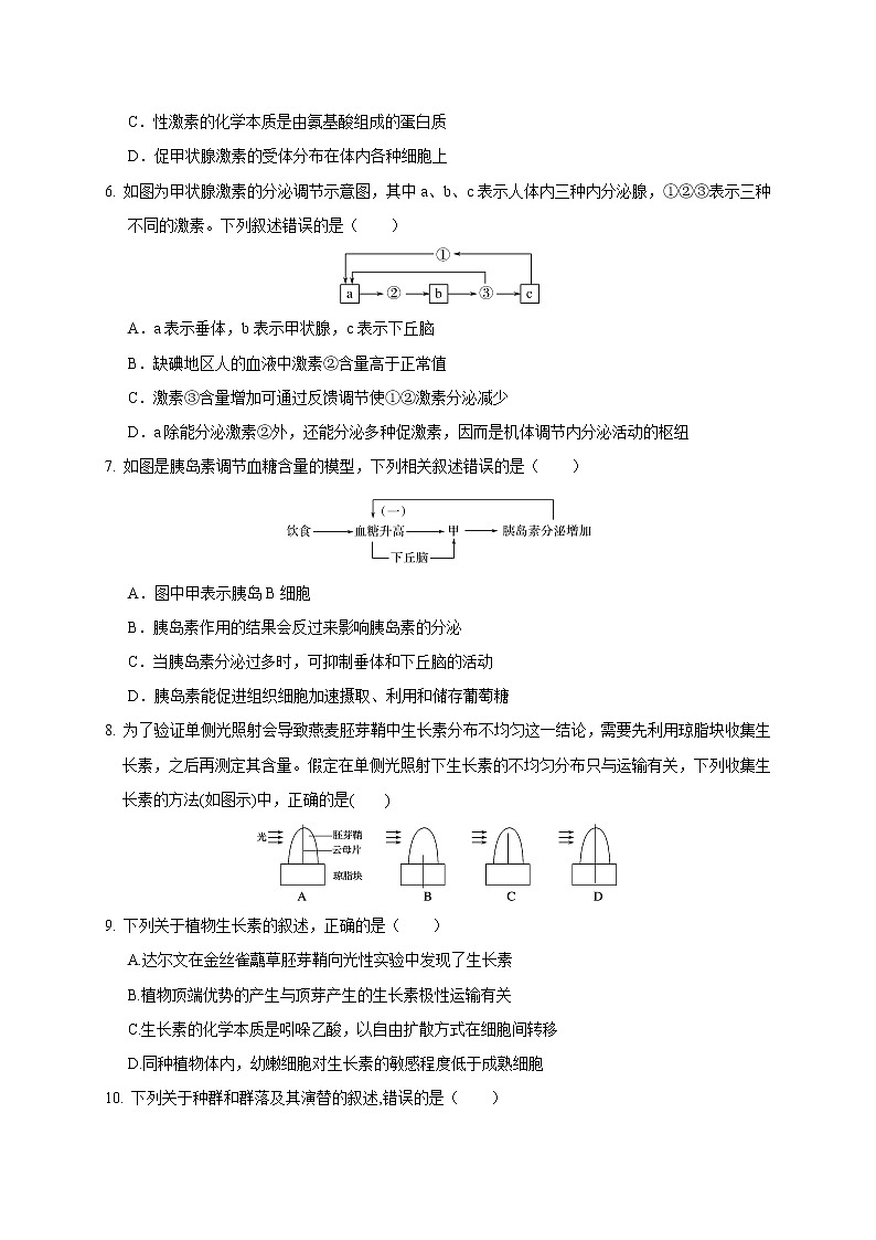 江苏省盐城市阜宁中学2020-2021学年高二上学期期末考试生物试题第2页