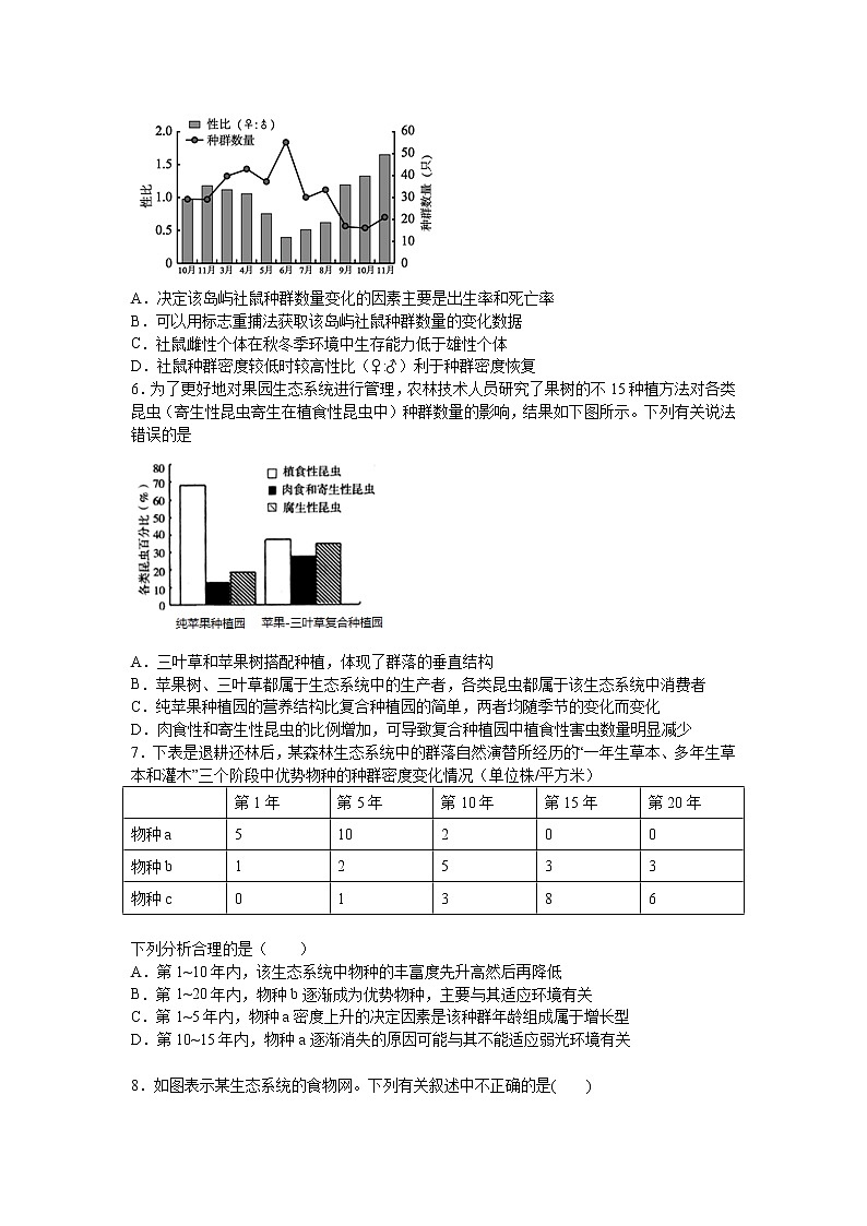 江苏省新丰中学2020-2021学年高二上学期期末考试生物试题（word版，有答案）02