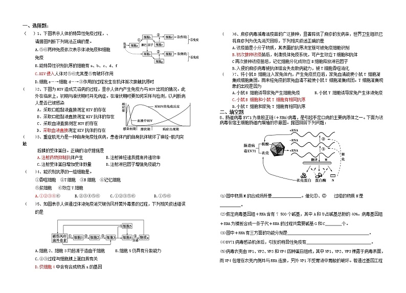 2020届江苏省东台中学   高三生物一轮复习教学案5免疫调节2第2页
