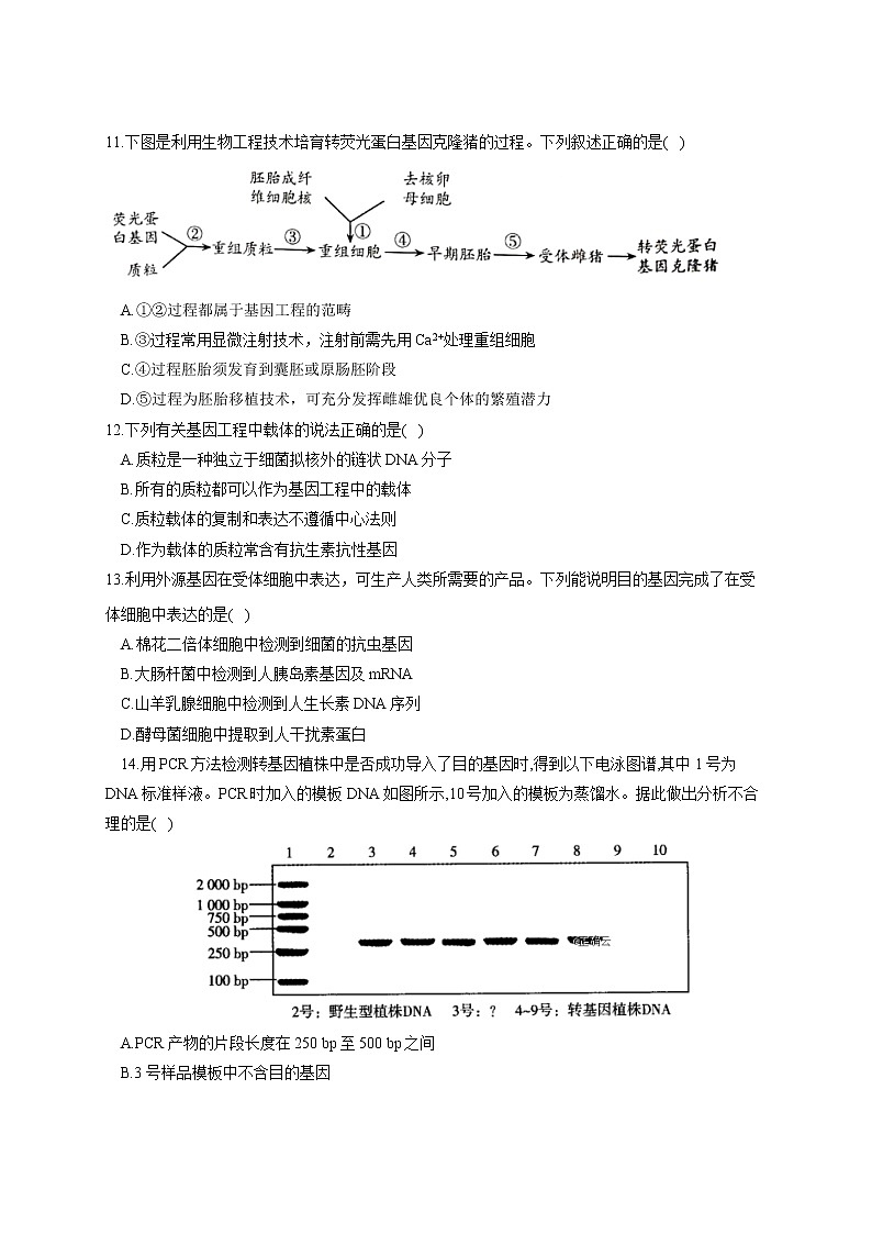 天津市滨海新区2020-2021学年高二下学期期中生物试题03