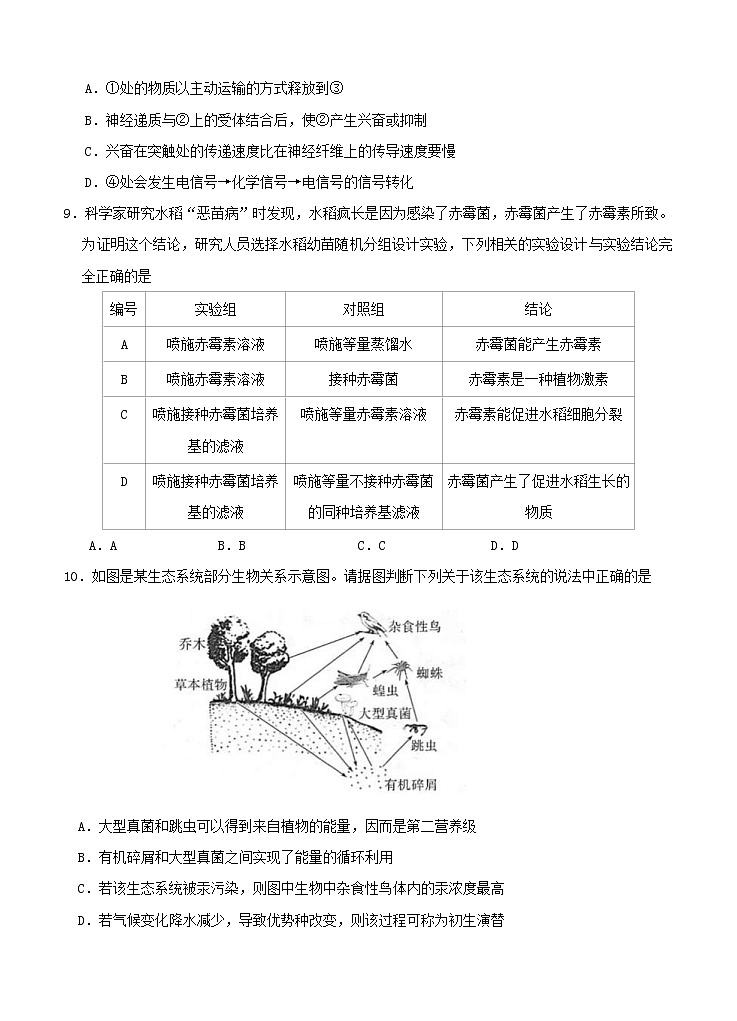 辽宁省沈阳市第二中学2021届高三下学期第四次模拟 生物（含答案）第3页