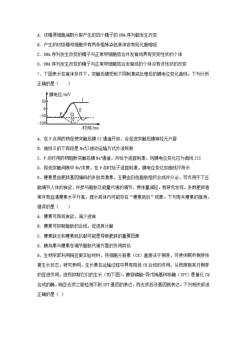 2021届山东省高考压轴卷之生物Word版含答案解析03