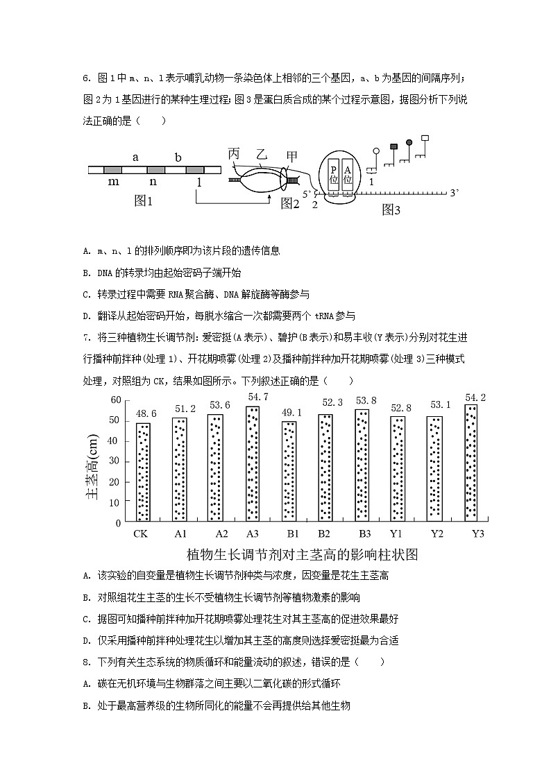 2021届河北省高考压轴卷之生物Word版含答案解析03