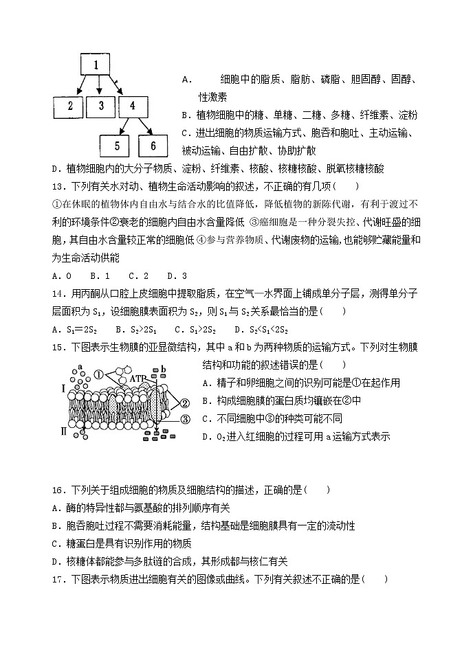新课标人教版必修一生物高一上学期第四次月考第3页