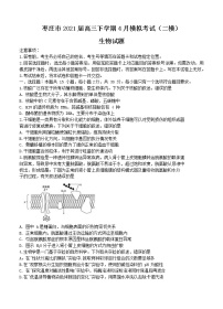 山东省枣庄市2021届高三下学期4月模拟考试（二模）生物（含答案）