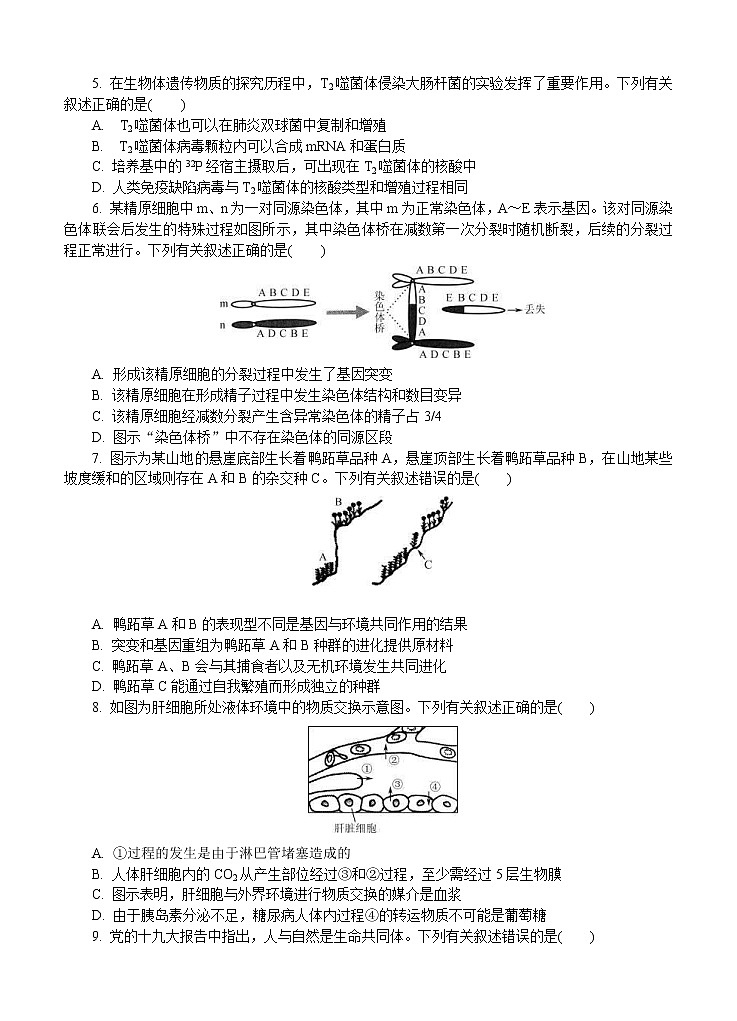 江苏省盐城市2021届高三下学期5月第三次模拟考试 生物（含答案）02