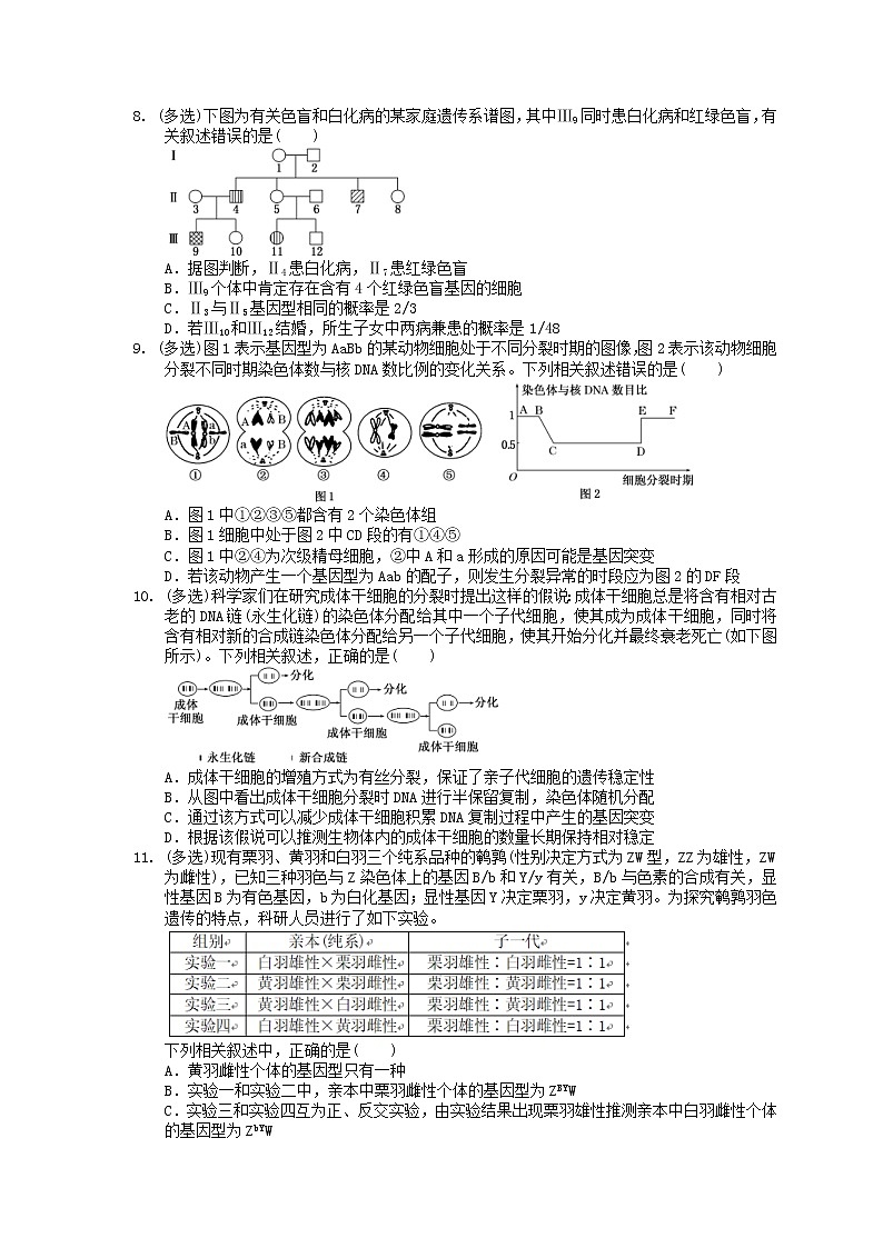 2021年高考生物三轮冲刺《遗传与进化》练习一（含答案）02