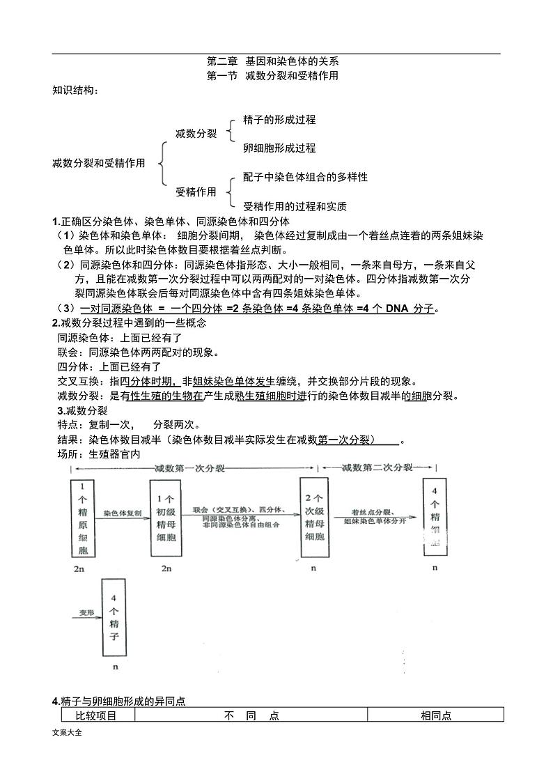 高中生物核心知识点03