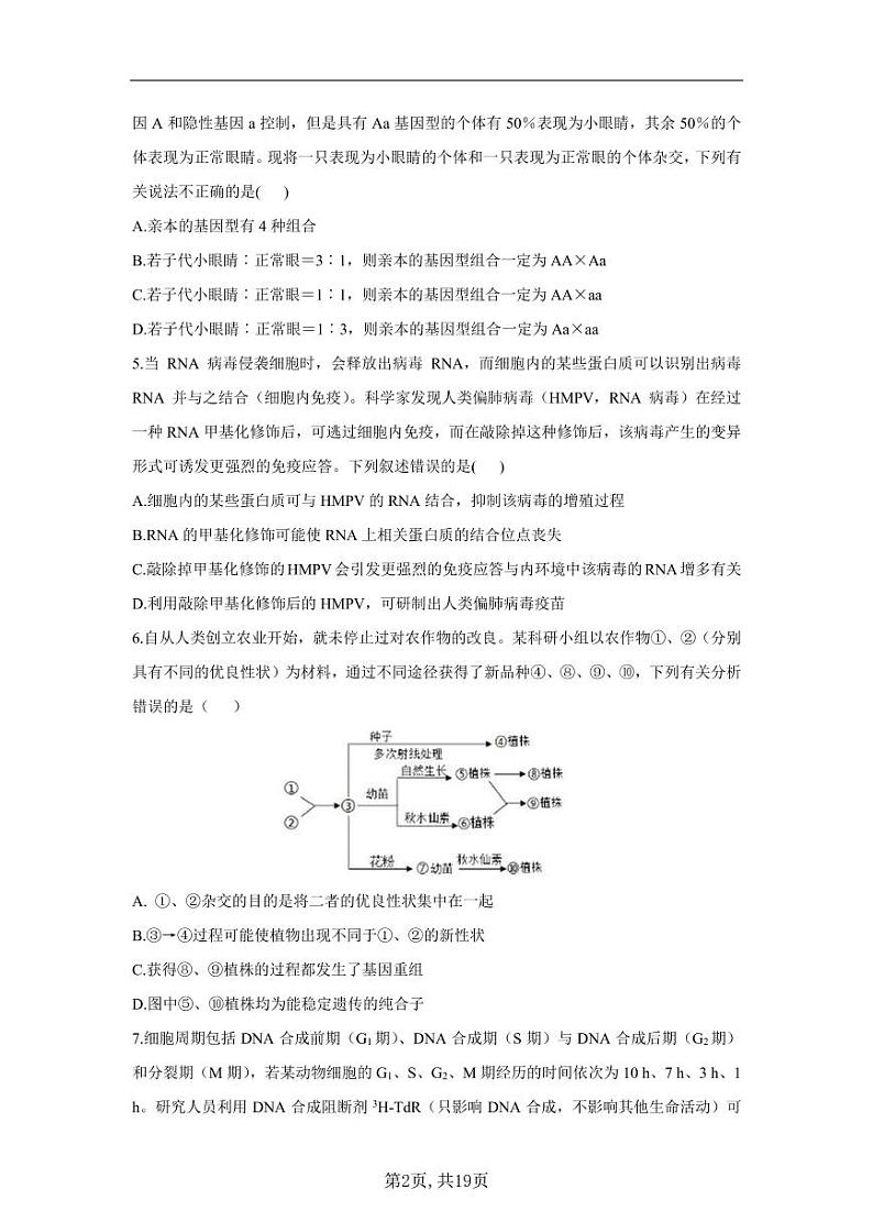 2021届新高考名师原创核心猜题卷-生物试题（含解析）02