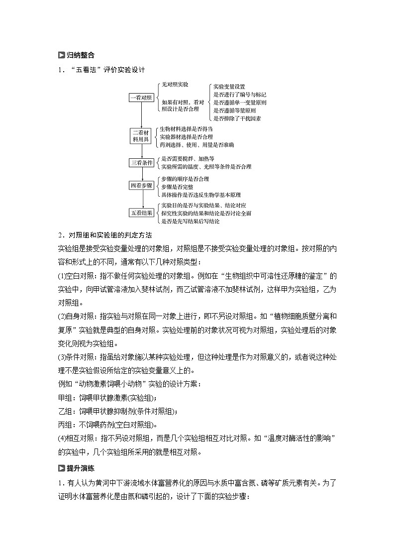 2021年高考生物复习题第九单元 实验技能五02