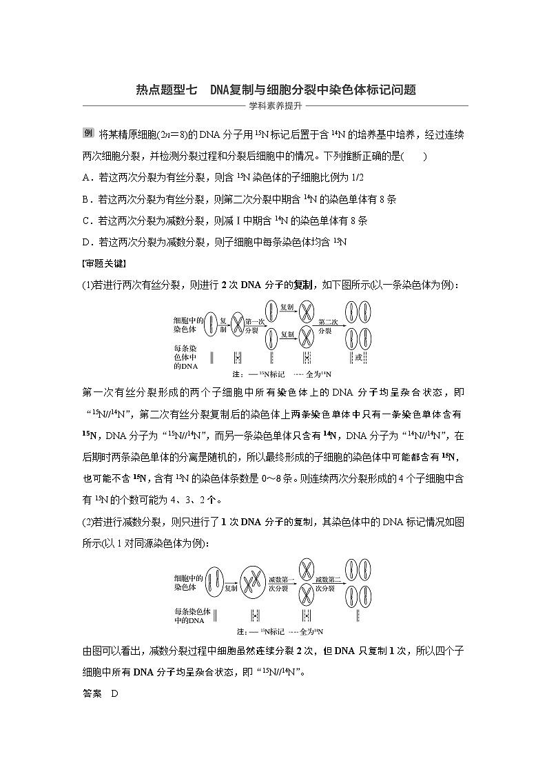 2021年高考生物复习题第六单元 热点题型七01