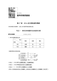 2021年高考生物复习题第六单元 第17讲